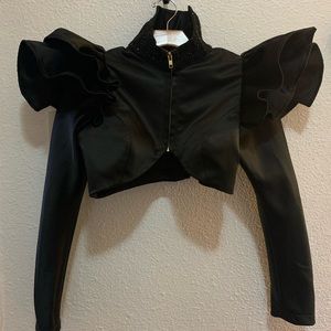 L’amour Destiny Cropped Black Jacket